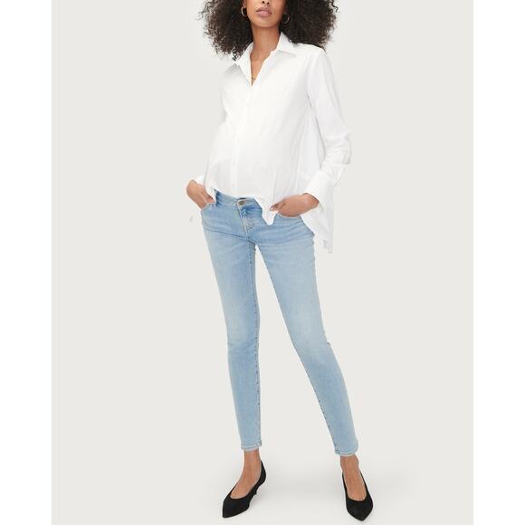 Hatch The Slim Maternity Blue Cotton Jean Size 26 - Picture 1 of 4